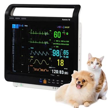 Imagem de Monitor de paciente veterinário com tela de 10,4 polegadas Monitor multiparamétrico Signos Vitales Pet Vet, Spo2, Ecg, Nibp, Temp Resp e Pulse Rate podem ser monitorados