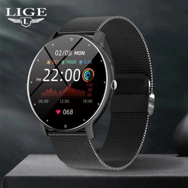 Imagem de LIGE-Relógio esportivo inteligente para homens e mulheres  rastreador de atividades em tempo real