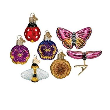 Imagem de Old World Christmas Presentes ornamentos soprados em vidro para conjunto de jardim de árvore de Natal