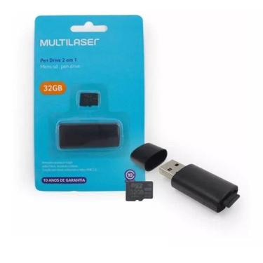Imagem de Cartão De Memória Multilaser 32g Com Adaptador Usb 2 Em 1