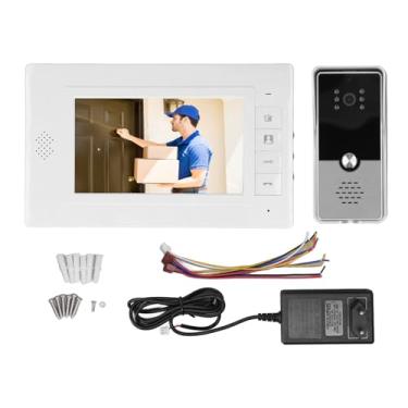 Imagem de Sistema de Vídeo Porteiro, Kit de Interfone Com Fio, Monitor Colorido de 7 Polegadas, Visão Noturna Ir, Câmera Externa para Construção de Villa Ac100-240v (plugue da ue)