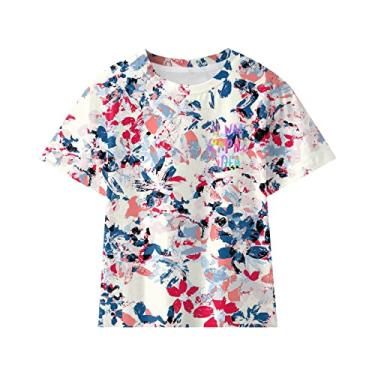 Imagem de Camiseta infantil engraçada Hi Top Girls Idea Camiseta Last Nerve Tie Dye Trendy Kid Heart Shirt, Branco, 13-14 Years