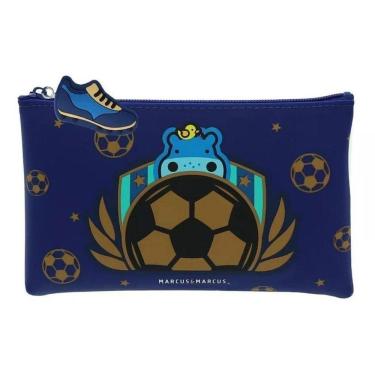 Imagem de Estojo Multiúso Em Silicone Futebol Azul Marcus & Marcus