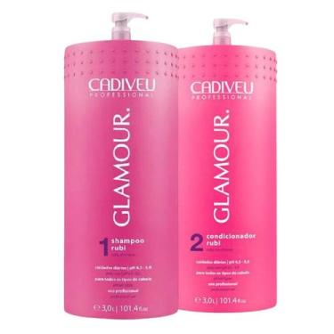 Imagem de Kit Shampoo E Condicionador Glamour Rubi 3L - Cadiveu - Cadiveu Profes