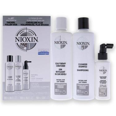Imagem de Kit de shampoo Nioxin System 1, limpador 300 ml, 3 unidades