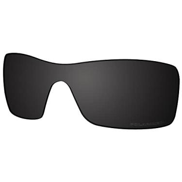 Imagem de SAUCER Lentes de substituição premium para óculos de sol Oakley Batwolf OO9101 de alta definição - preto carbono polarizado