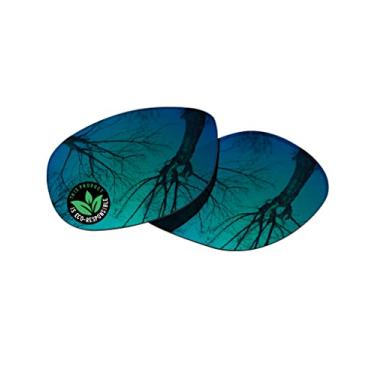 Imagem de Raydi Lentes de substituição de policarbonato para óculos de sol quadrados RayBan RB4147 de 60 mm - Espelho verde esmeralda - Polarizado