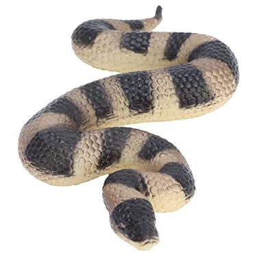 Imagem de Modelo Cobra, Texturas Moldadas Exclusivas e Detalhes Coloridos Estatueta Modelo Cobra Ampla Gama de Aplicações para Coletores de Jardins