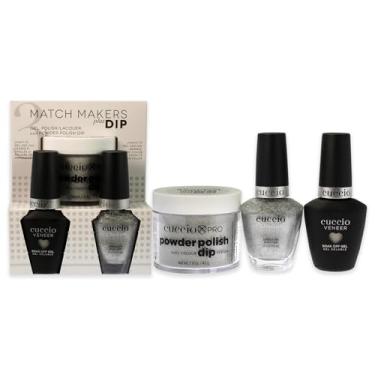 Imagem de Match Makers Plus Dip – Dance Dance da Cuccio para mulheres – 3 unidades de sistema de polimento de pó profissional de 45 g, gel de banho de 12,5 g, esmalte de unhas colorido de 12 g