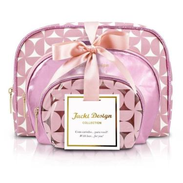 Imagem de Kit De Necessaire Com 3 Pçs Glitz Jacki Design Rosa