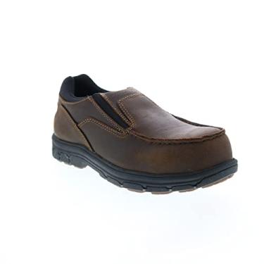 Imagem de Skechers - Sapato masculino de elástico duplo sem cadarço com bico moc, Marrom escuro, 8