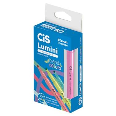 Imagem de Marca Texto CIS Lumini Trend Colors Rosa Chiclete Caixa com 12 unidades