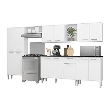 Imagem de Cozinha Compacta com Armário e Balcão Xangai Jazz Multimóveis Branca