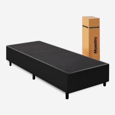 Imagem de Cama Box Solteiro Desmontável (na caixa) 88x188x40m - Maestro Colchões cor: Preto Suede