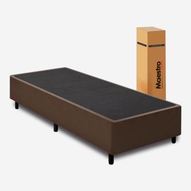 Imagem de Cama Box Solteiro Desmontável (na caixa) 88x188x40m - Maestro Colchões cor: Marrom Suede
