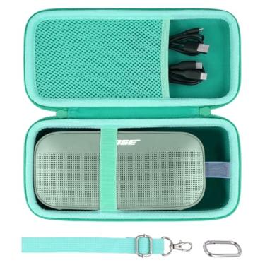Imagem de co2CREA Capa de viagem rígida de substituição para alto-falante portátil Bose SoundLink Flex Bluetooth (capa verde menta)