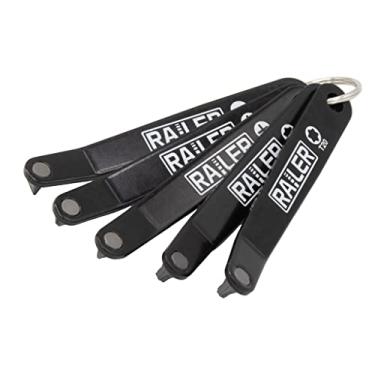 Imagem de Conjunto de chaves de fenda de baixo perfil – Conjunto de 5 peças de chave de fenda Railer S2 Steel ultrafina, perfil fino, angular, EDC | Philips #1, #2, TORX T20, T25 e Slotted SL6