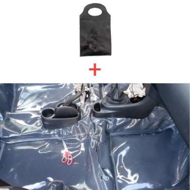 Imagem de Tapete assoalho em verniz cor Grafite liso + Lixeira Para Logan Novo -