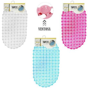 Imagem de Tapete para box oval em pvc com ventosa tapete anti queda - cosy