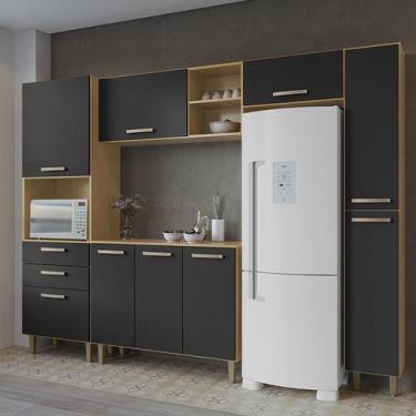 Imagem de Cozinha Completa Luna 5 Peças I01 - Clique Chique Móveis, Carvalho Pre