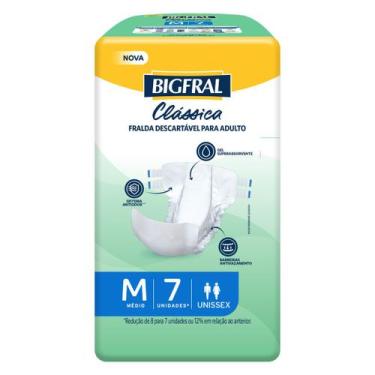 Imagem de Fralda Geriátrica Clássica Bigfral - Tamanho M - 07 unidades - Novo Mo