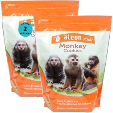 Imagem de Alcon club monkey cookies 450g kit com 2 para macaco-prego, sagui, mic