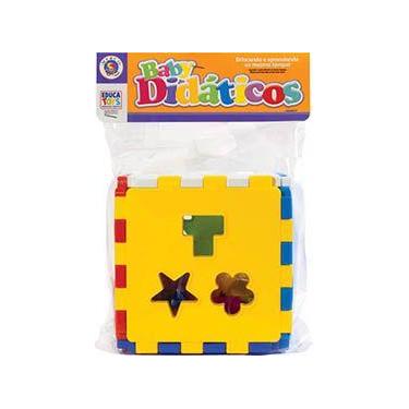 Imagem de Cubo Didático Colorido C/ Blocos De Encaixar MercoToys