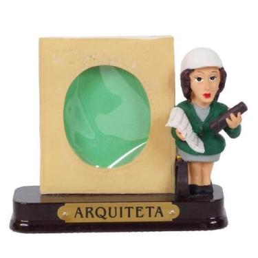 Imagem de Boneco Profissional Arquiteta Miniatura C/ Porta Foto 8 Cm - Zona Livr