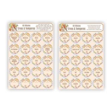 Imagem de Etiqueta Adesivo Porta Tempero Condimentos Especiarias Ervas - Micro O