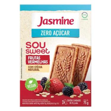Imagem de Biscoito Sou Sweet Frutas Vermelhas Sem Açúcar Jasmine 75g