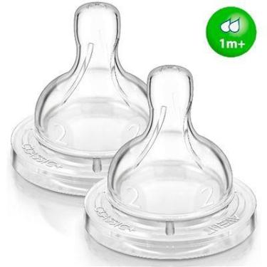 Imagem de Bico Para Mamadeira Classic Avent Philips 1m+ SCF632/27