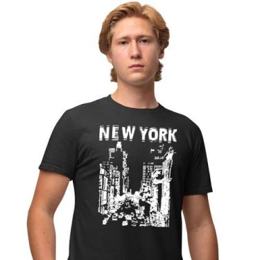 Imagem de Camisa Camiseta Estampada Masculina em Algodão 30.1 New York City - Ge