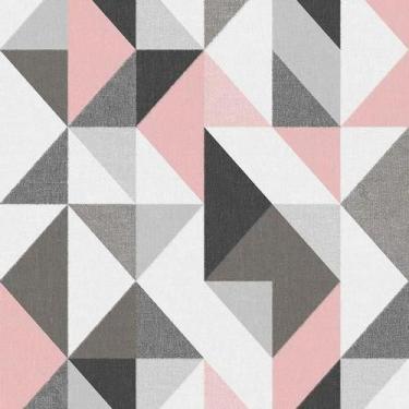 Imagem de Papel de Parede Vinílico Contemporâneo Geométrico Rosa 4120 - Bobinex