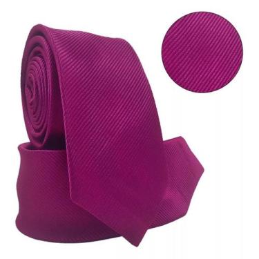 Imagem de Gravata Social Vermelha Risco Fino Premium Casamento - Rpires