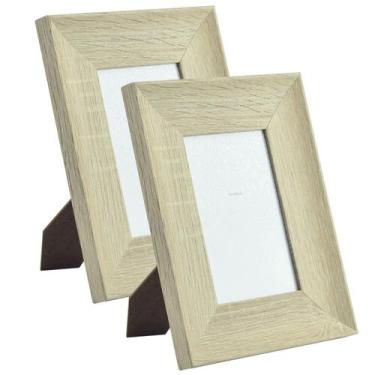 Imagem de Kit 2 Porta Retratos com Suporte 10x15cm 6057 - Livon, Bege