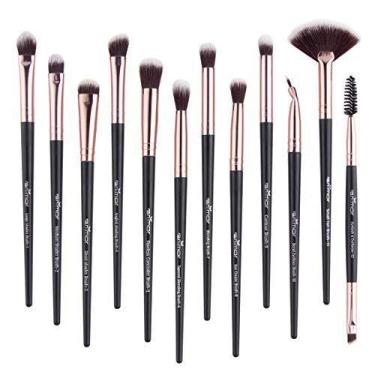 Imagem de Anmor Conjunto de pincéis - 12 pincéis de maquiagem para base, sombra,