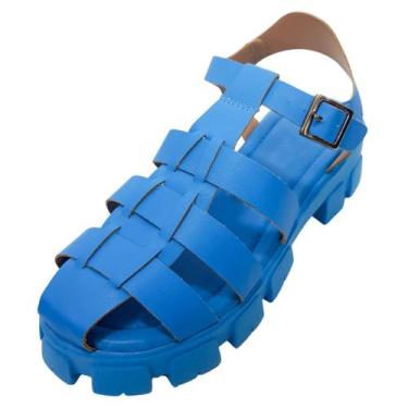 Imagem de Sandália Pescador Fisherman com Solado Tratorado - Azul Caneta - Glamo