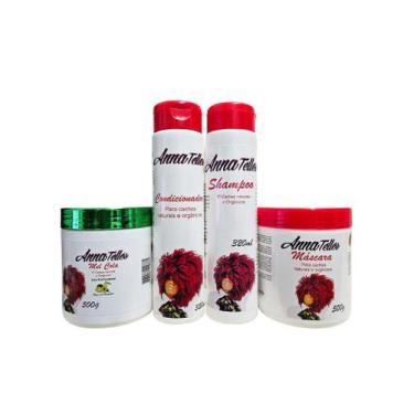 Imagem de Kit Anna Telles Tratamento Cachos Crespos Mel Cola Oleo de Abacate 500