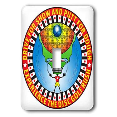 Imagem de 3dRose lsp_19450_1 Experience The Rush Fun Frisbee Disc Golf Design de esqueleto Player com interruptor único de visão