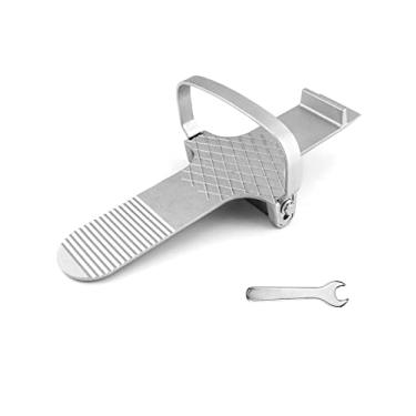 Imagem de QWORK Elevador de painel de pé, ferramenta de elevação de porta de liga de alumínio, para instalação de drywall, instalação de dobradiça, ferramenta de levantamento de madeira compensada para