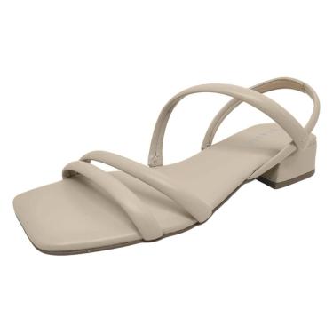 Imagem de Sandalia Feminina Couro Salto Baixo Lia Line 2266.71316