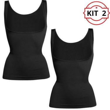 Imagem de  Kit 2 Cintas Modeladora Postural Feminina - Slim Fitness, Preto, PP