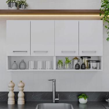 Imagem de Armário Modular 4 Portas Parede Aereo Cozinha Suspenso Multiuso - Móve