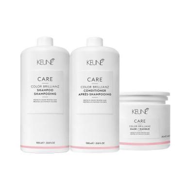 Imagem de Kit Keune Color Brillianz - Home Care Litro (3 produtos)