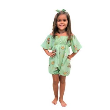 Imagem de Pimpão Ana - verde com frutinhas ombro a ombro - Amora Modinha, 2 anos