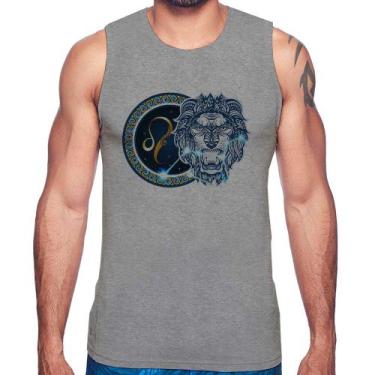 Imagem de Regata Signo Leão Astrologia - Foca na Moda, Cinza, GG