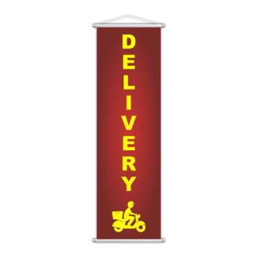 Imagem de Banner Delivery Entrega Ao Cliente Serviço 100x30cm - PlimShop