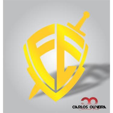 Imagem de Adesivo Fé metalizado Ouro Metalic - imprimax
