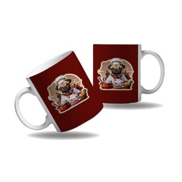 Imagem de Caneca Presente Pug Cozinheiro Chefes Cozinha Profissão - Enjoy Shop, 