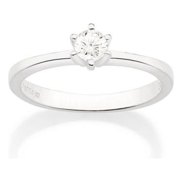 Imagem de Anel Solitário Cravejado Por 1 Zircônia De 810229 - Rommanel, Branco, 